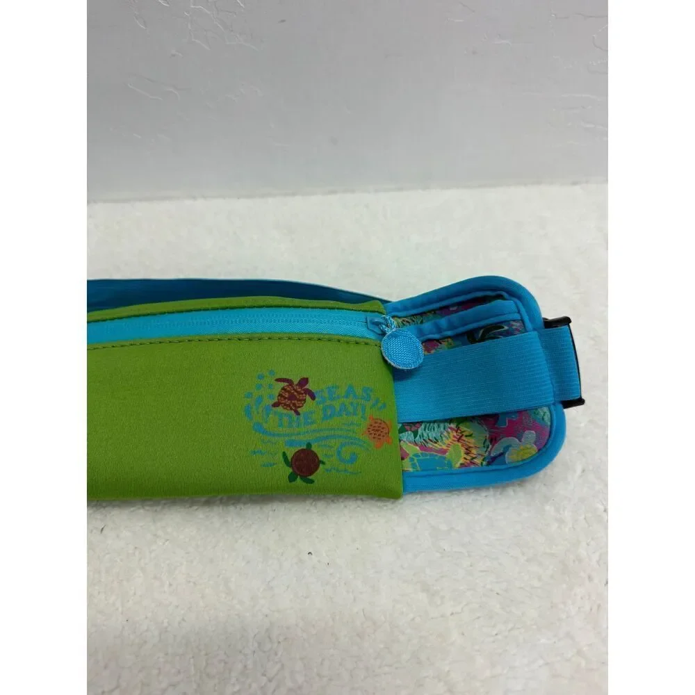 Girl Scouts Seas The Day Fanny Pack Green‎ Blue Turtle Design Adjustable Strap